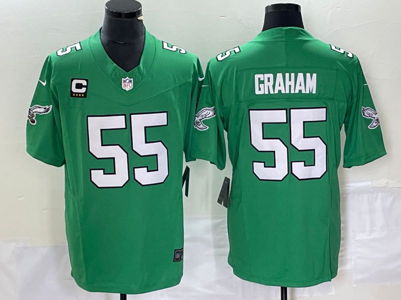 Men Philadelphia Eagles 55 Graham Green Nike Throwback Vapor Limited NFL Jerseys